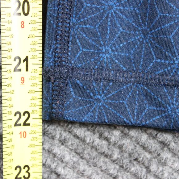 Lululemon Wunder Under Crop Women 6 Blue Geo Star Print 22” High Rise - Picture 9 of 9